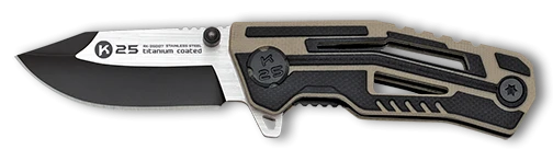 Couteau pliant K25 Tactical Knife G10 Coyote Lame 5cm