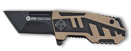 Couteau pliant K25 Tactical Knife G10 Tanto Coyote Lame 4,3cm