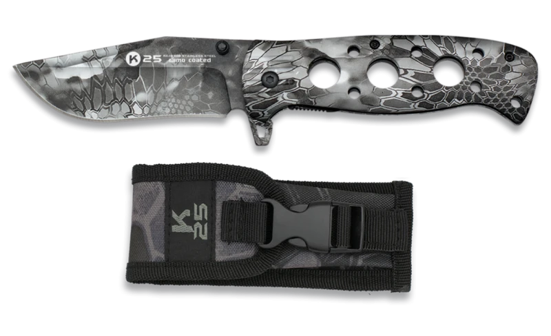 Couteau pliant K25 Tactical Knife Alunimium Kryptek Lame 8.6cm