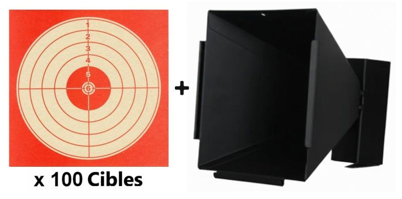 Porte Cible Conique MTS 14X14 cm avec 100 cibles