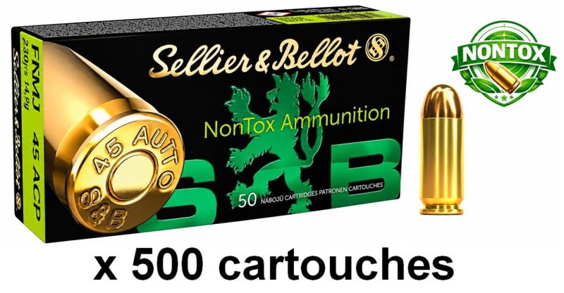 SELLIER & BELLOT cal.45 ACP TFMJ NONTOX /500