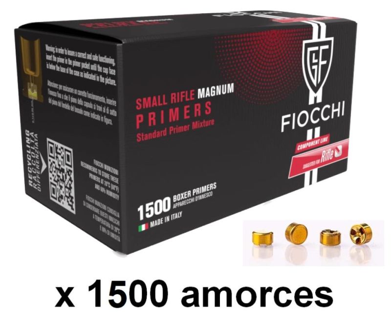 Amorces FIOCCHI Primers Small Rifle Magnum /1500