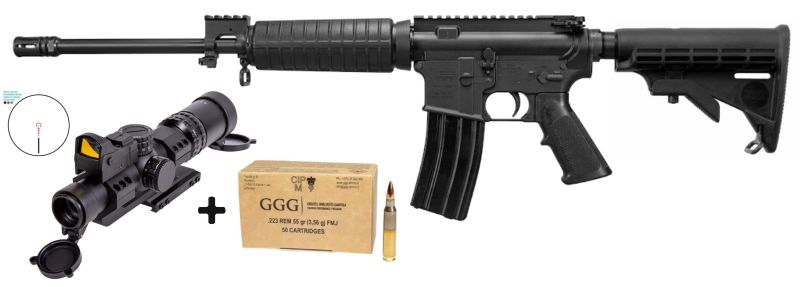 WINDHAM Weaponry AR15 Mod.WW-223 Superlight SRC 16.5" cal.223 Rem "Pack FIREFIELD - GGG FMJ 55gr"