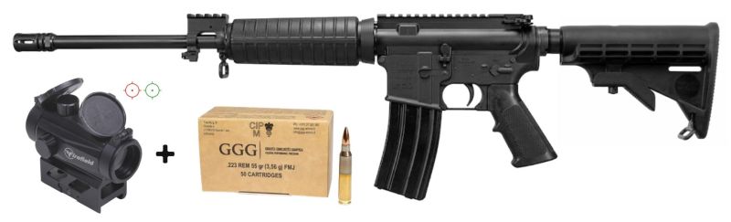 WINDHAM Weaponry AR15 Mod.WW-223 Superlight SRC 16.5" cal.223 Rem "Pack FIREFIELD 1x22 - GGG FMJ"
