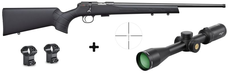 Carabine 22LR CZ 457 Synthétique "Pack lunette ATHLON OPTICS NEOS HMR 4-12x40 ret. BDC 22 Rimfire"