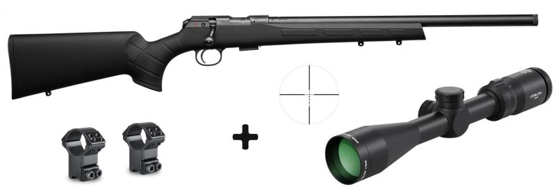 Carabine 22LR CZ 457 synthétique Varmint "Pack lunette ATHLON OPTICS NEOS HMR 3-9x40 ret. BDC 22 Rimfire"