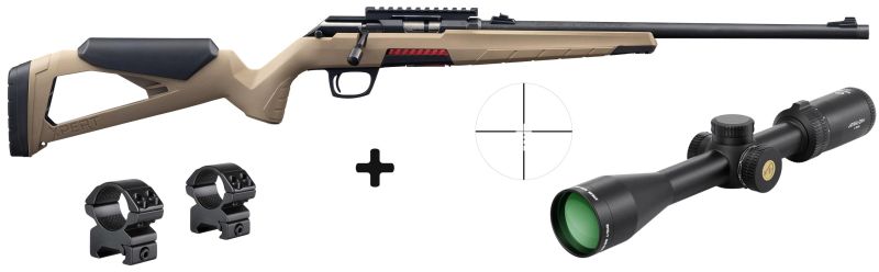 Carabine 22LR WINCHESTER Xpert FDE "Pack lunette ATHLON OPTICS NEOS HMR 4-12x40 ret. BDC 22 Rimfire"