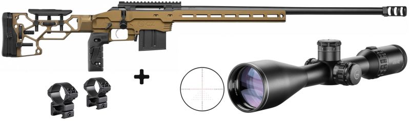 CZ 600 MDT Deep Bronze cal.308 Win "Pack Hawke Sidewinder 8-32x56 rét. Half Mil"