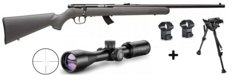 Carabine 22LR SAVAGE STEVENS 300F Synthétique "Pack HAWKE Vantage 3-9x40 ret. rimfire 22lr"