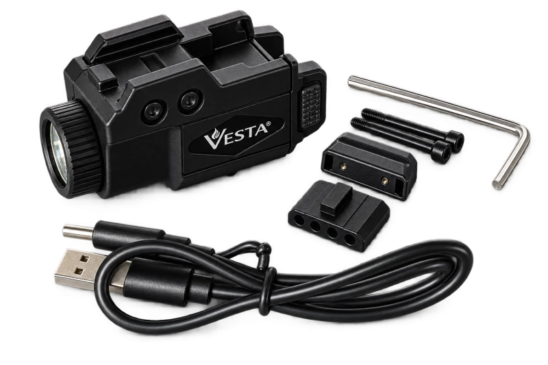 Lampe tactique VESTA F1 Black LED 500 lumens pour pistolet
