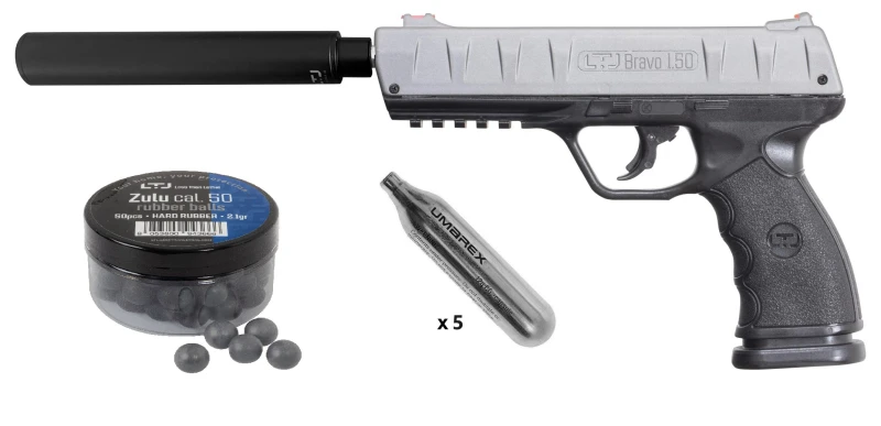 Pistolet 6 coups KIMAR LTL Bravo Premium 1.50 cal.50 (18 joules) "Pack Défense"