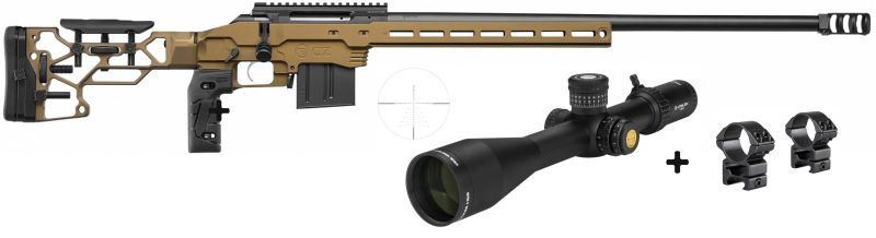 CZ 600 MDT Deep Bronze cal.308 Win "Pack ATHLON OPTICS MIDAS TAC Gen.2 UHD 5-30x56 FFP IR ret.APLR16 Moa"