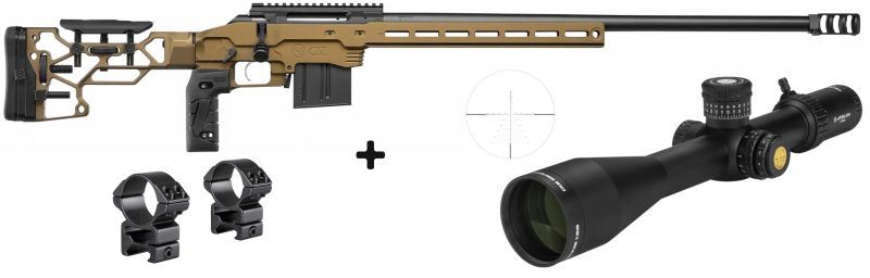 CZ 600 MDT Deep Bronze cal.6,5 Creedmoor "Pack ATHLON OPTICS MIDAS TAC Gen.2 UHD 5-30x56 FFP IR ret.APLR16 Moa"