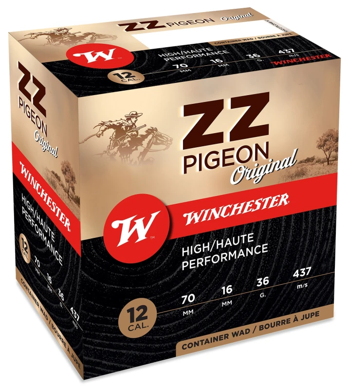 Cartouches WINCHESTER ZZ Spécial PIGEON G2 cal.12/70 36gr - n°4 (boite de 25)