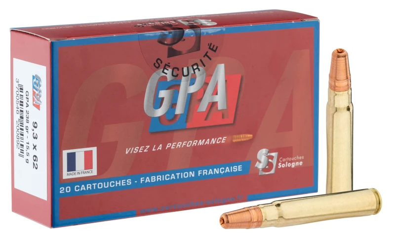 SOLOGNE cal.9,3x62 GPA 238 grains - 15.4 grammes /20
