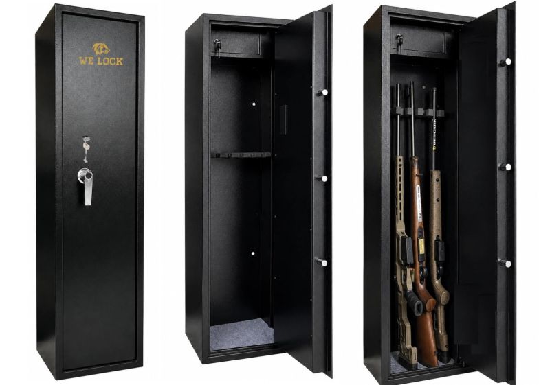 Coffre WE LOCK Defender Noir 5 armes avec lunettes (34kg)