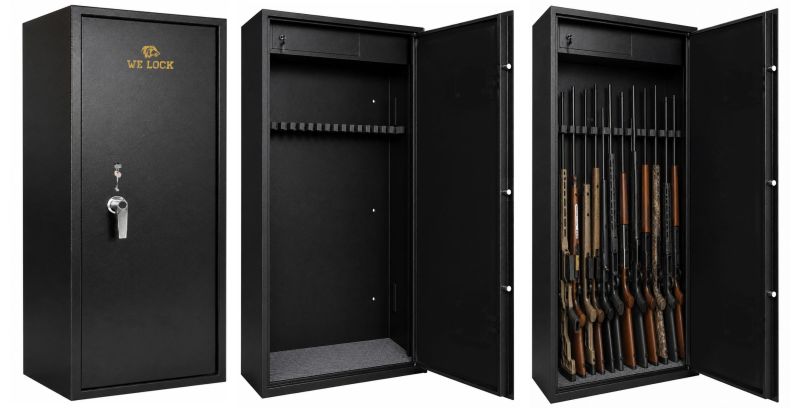 Coffre WE LOCK Defender Noir 14 armes avec lunettes (68kg)