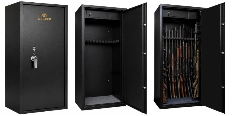 Coffre WE LOCK Defender Noir 20 armes avec lunettes (75kg)