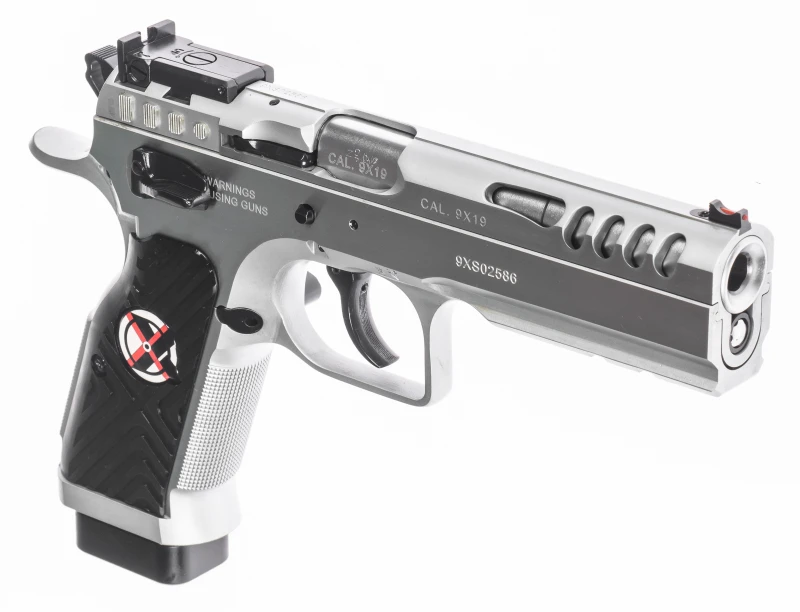 Pistolet TANFOGLIO STOCK MASTER XTREME Chrome calibre 9x19