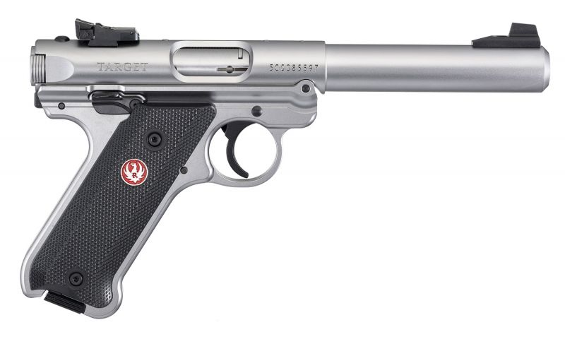 Pistolet RUGER MARK IV Target Inox 5"1/2 calibre 22 Lr "Occasion"