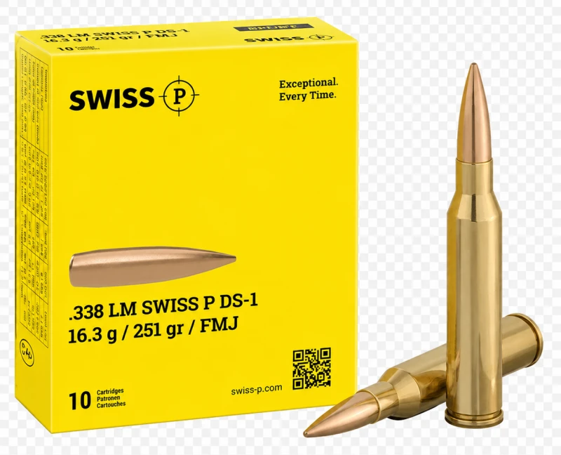 SWISS P cal.338 Lapua Mag FMJ 251gr - 16.2 grammes /10