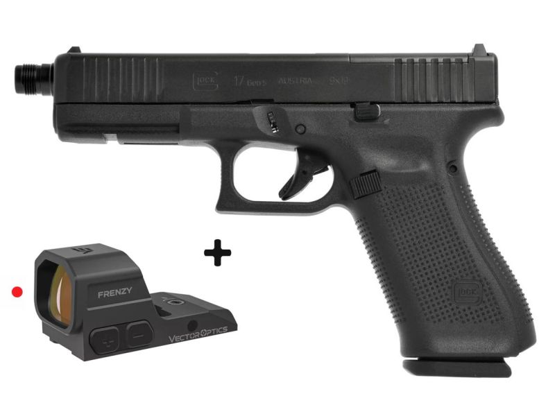 Pistolet GLOCK 17 Gen5 MOS FS Fileté "Pack VECTOR FRENZY" cal.9x19