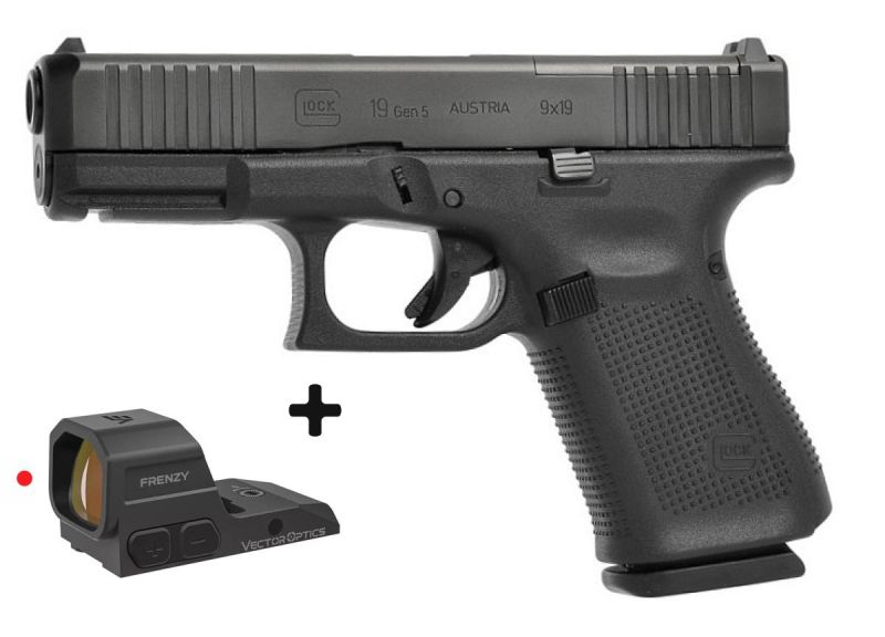 Pistolet GLOCK 19 Gen5 MOS FS "Pack VECTOR FRENZY" cal.9x19