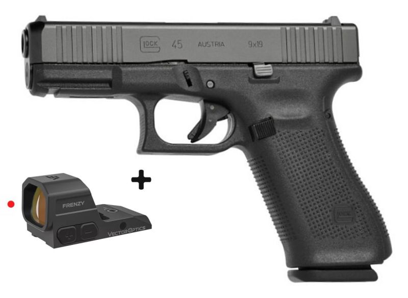 Pistolet GLOCK 45 MOS Gen5 FS "Pack VECTOR FRENZY" cal.9x19