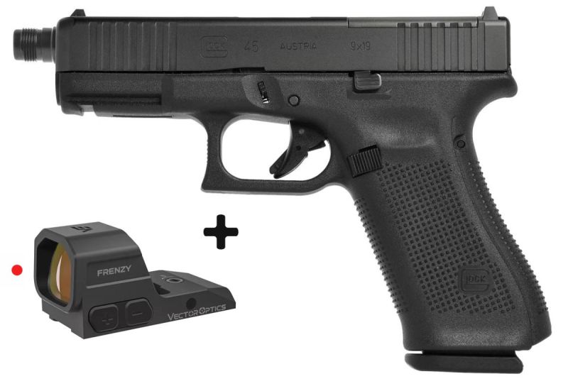 Pistolet GLOCK 45 MOS Gen5 FS Fileté "Pack VECTOR FRENZY" cal.9x19