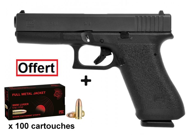 Pistolet GLOCK P80 - Special Edition "Pack 100 cartouches GECO 9x19 FMJ" cal.9x19