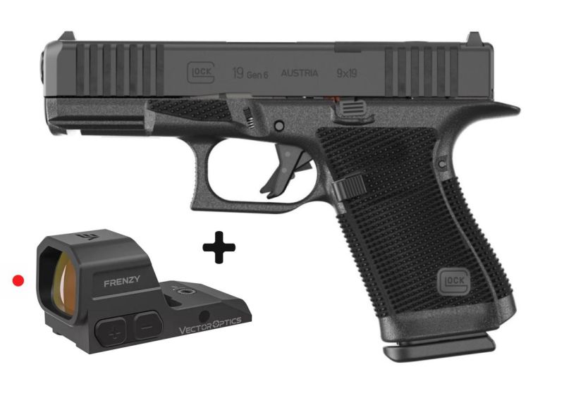 Pistolet GLOCK 19 Gen6 OR FS "Pack VECTOR FRENZY" cal.9x19