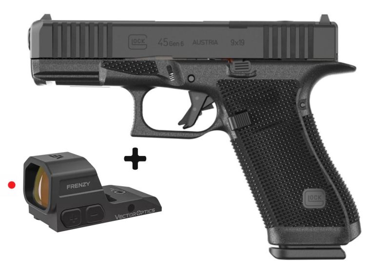 Pistolet GLOCK 45 Gen6 OR FS "Pack VECTOR FRENZY" cal.9x19