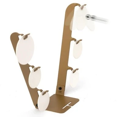 Cible de tir métal MTS Précision 6 gongs en V cal.6mm BB's - 4,5mm BB's