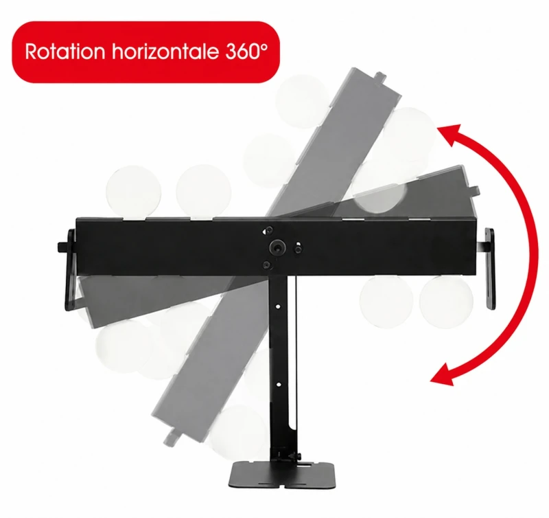 Cible de tir MTS Rotative 360 degrés 8 Gongs cal.6mm BB's - 4,5mm BB's