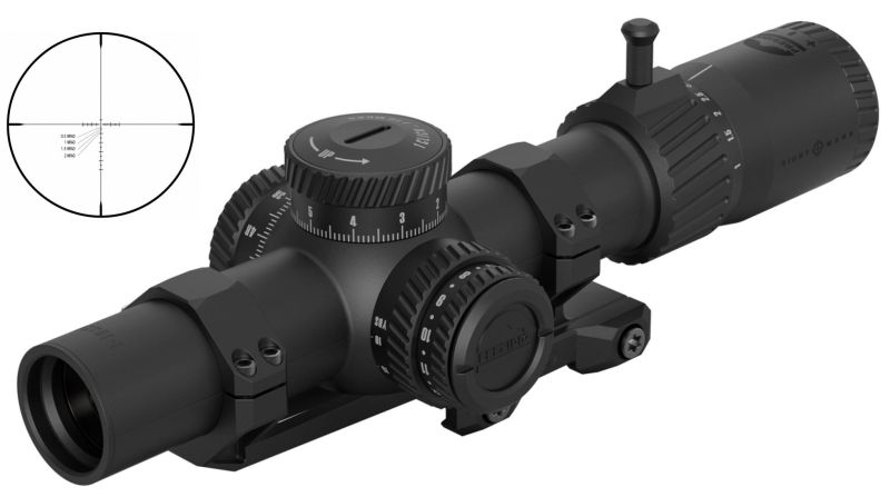 Lunette de tir SIGHTMARK Presidio 1-10x26 SFP ret.CRED-10 Fiber