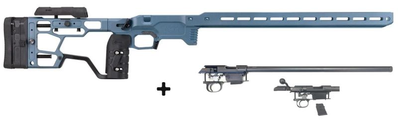 Carabine 22LR CZ 457 Varmint Chassis MDT ACC ELITE SYSTEM Bleu