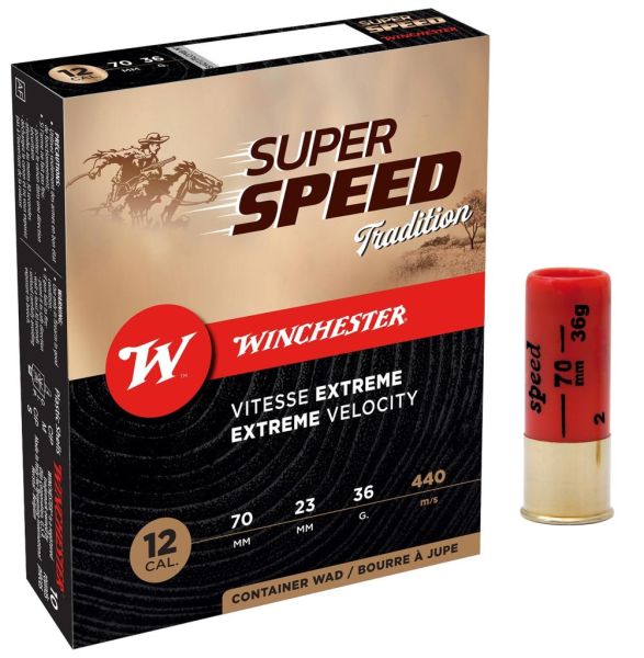 Cartouches WINCHESTER Super Speed Gén.3 cal.12/70 36g n°2 (boite de 10)
