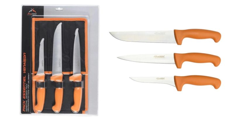 Couteaux de boucher PROHUNT "kit venaison" Orange
