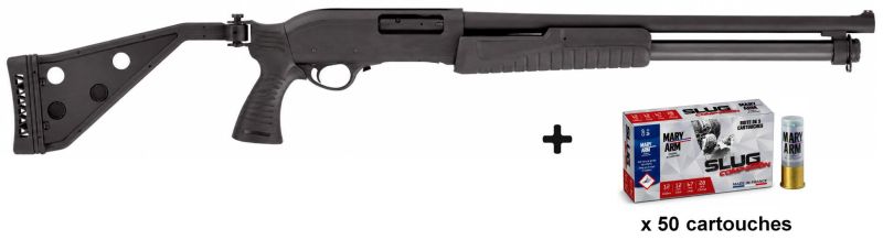 Fusil à pompe HATSAN ESCORT AIMGUARD SFS Synthétique cal.12/76