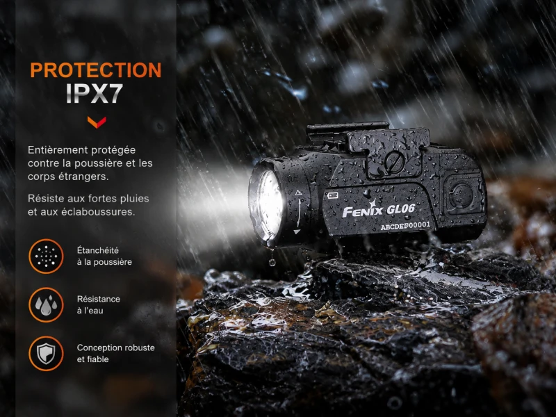 Lampe compacte pour arme Fenix GL06-365 - 600 Lumens