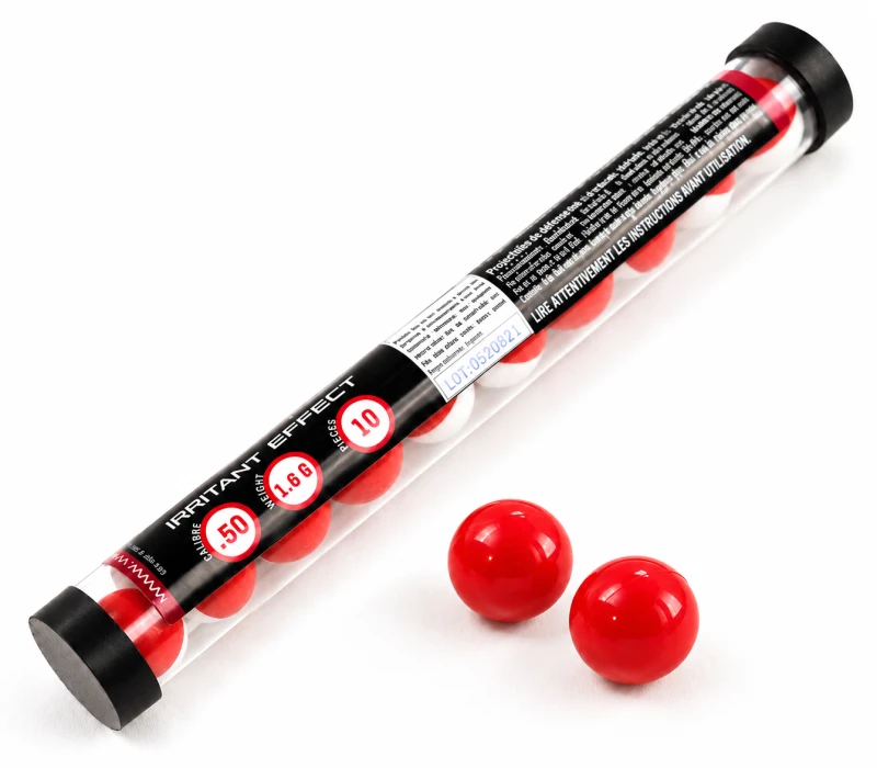 Tube de 10 Billes Poivre VESTA DEFENSE cal.50