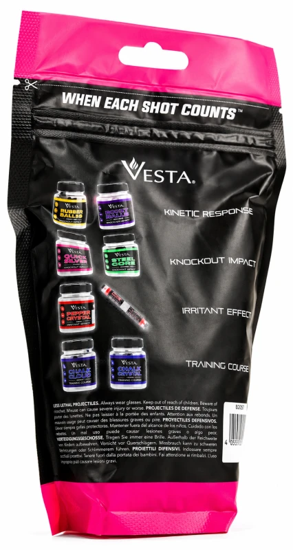 Sachet de 200 Billes caoutchouc Noyau acier VESTA QUICKSILVER cal.50 (12.4mm) 3.8g