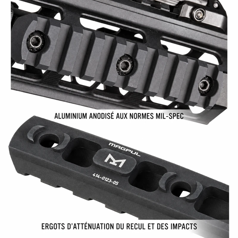 Rail MAGPUL M-Lok Aluminium 9 slots Noir