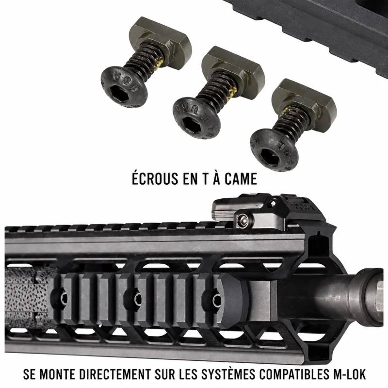 Rail MAGPUL M-Lok Aluminium 9 slots Noir