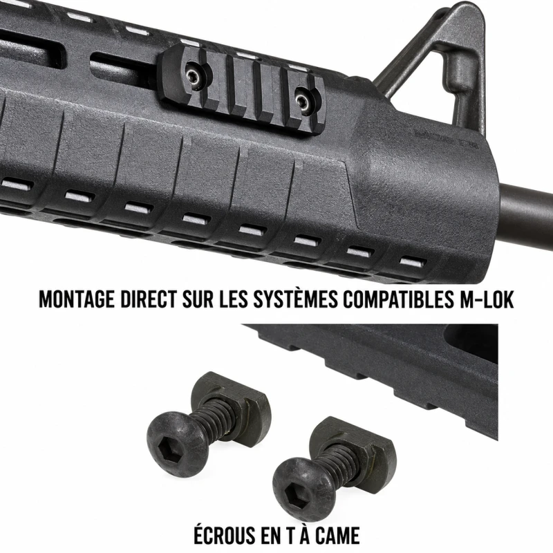 Rail MAGPUL M-Lok Polymère 5 slots Noir