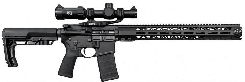 ZRODELTA AR15 READY SERIES RANGE LVOA Noir 14.5" lunette US OPTICS LPVO 1-8x24 FFP ret.RBR cal.223 Rem