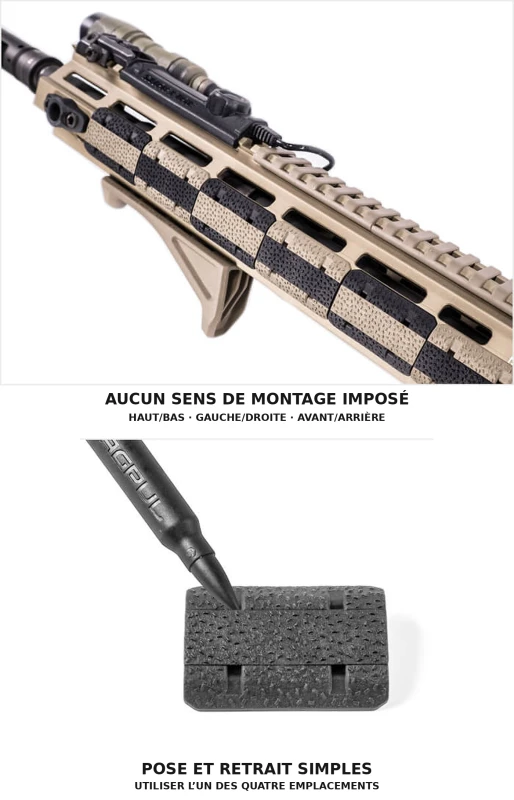 Couvre rail MAGPUL M-LOK TYPE 2 FDE (lot de 6)