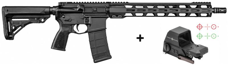 ZRODELTA AR15 READY SERIES ZULU 2 Noir 16" cal.223 Rem "Pack SIGHTMARK Ultra Shot R-Spec"