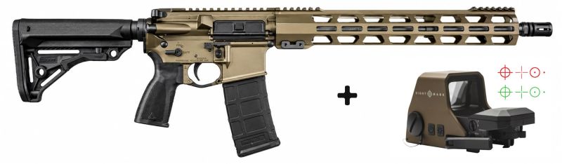 ZRODELTA AR15 READY SERIES ZULU 2 FDE 16" cal.223 Rem "Pack SIGHTMARK Ultra Shot R-Spec"