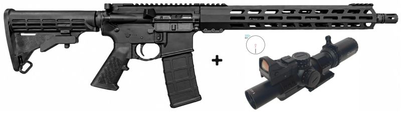ZRODELTA AR15 READY SERIES ZR01 Noir 16" cal.223 Rem "Pack FIREFIELD RapidStrike Kommando Combo 1-6x24"